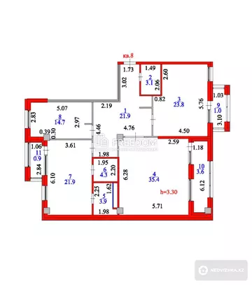 136 м², 3-комнатная квартира, этаж 5 из 6, 136 м², изображение - 26