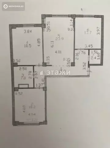 99.5 м², 3-комнатная квартира, этаж 5 из 13, 100 м², изображение - 2