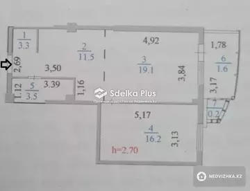 55 м², 2-комнатная квартира, этаж 16 из 18, 55 м², изображение - 7