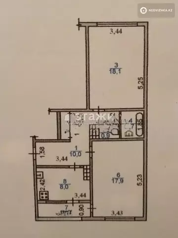 60 м², 2-комнатная квартира, этаж 5 из 9, 60 м², изображение - 12