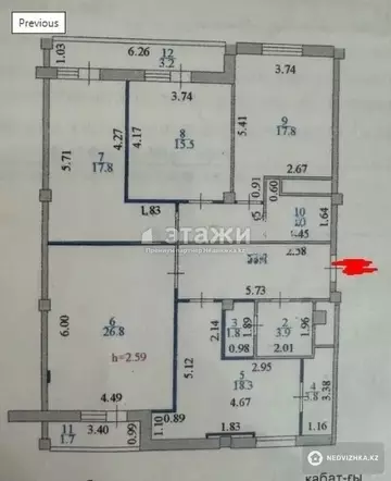 131 м², 4-комнатная квартира, этаж 12 из 12, 131 м², изображение - 34