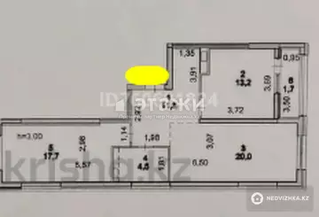 92 м², 3-комнатная квартира, этаж 9 из 9, 92 м², изображение - 3