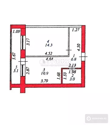 38.1 м², 1-комнатная квартира, этаж 1 из 5, 38 м², изображение - 6