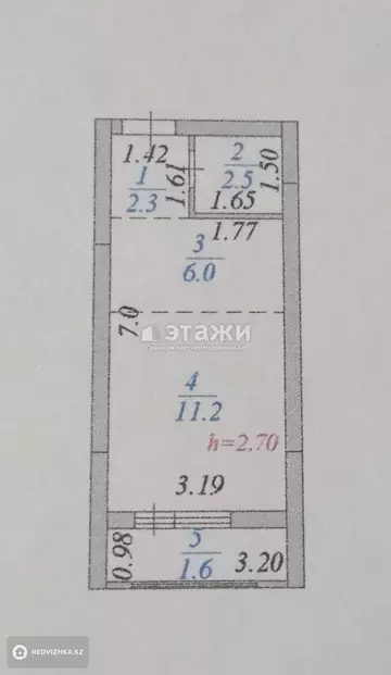 1-комнатная квартира, этаж 8 из 10, 24 м²