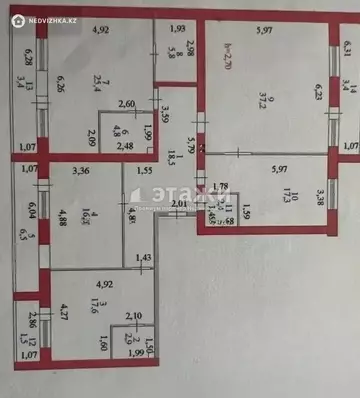 4-комнатная квартира, этаж 2 из 9, 163 м²