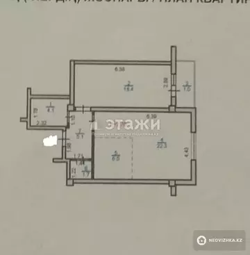 58.7 м², 2-комнатная квартира, этаж 8 из 10, 59 м², изображение - 24