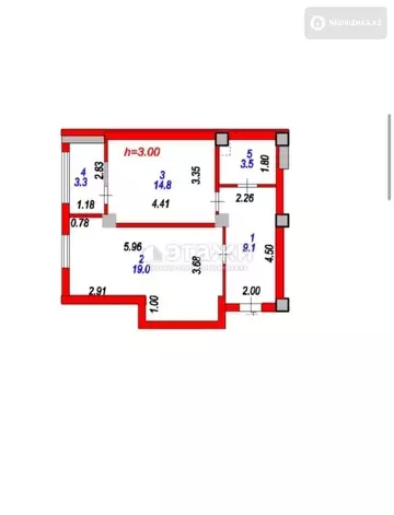 49.7 м², 2-комнатная квартира, этаж 1 из 8, 50 м², изображение - 14