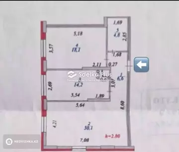 74 м², 2-комнатная квартира, этаж 6 из 19, 74 м², изображение - 10