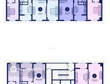 75.03 м², 2-комнатная квартира, этаж 6 из 9, 75 м², изображение - 2