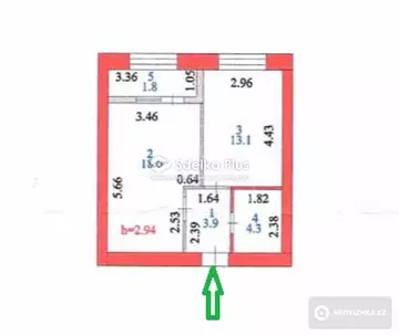 2-комнатная квартира, этаж 10 из 10, 41 м²