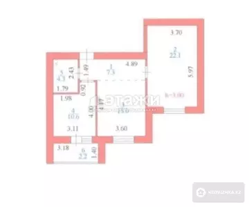 63 м², 2-комнатная квартира, этаж 7 из 10, 63 м², изображение - 11