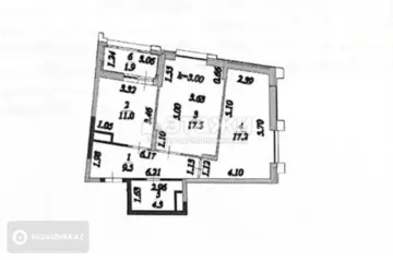 61.5 м², 2-комнатная квартира, этаж 7 из 9, 62 м², изображение - 0