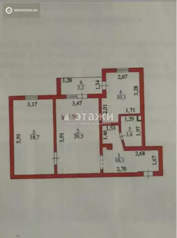64.5 м², 2-комнатная квартира, этаж 2 из 5, 64 м², изображение - 16