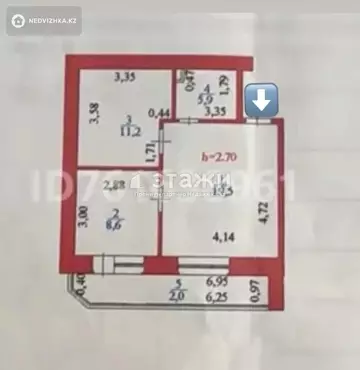 47.2 м², 2-комнатная квартира, этаж 9 из 12, 47 м², изображение - 10