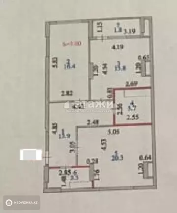 77.4 м², 2-комнатная квартира, этаж 6 из 14, 77 м², изображение - 63
