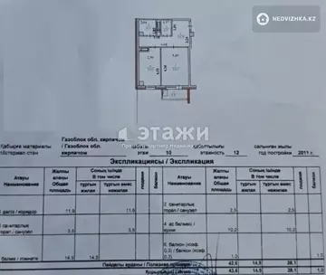 43.5 м², 2-комнатная квартира, этаж 10 из 12, 44 м², изображение - 12