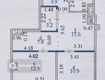 57.3 м², 3-комнатная квартира, этаж 4 из 12, 57 м², изображение - 41