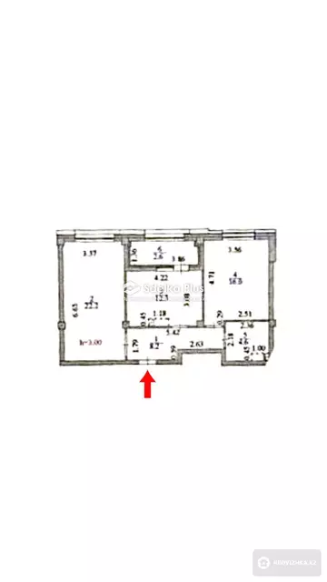 2-комнатная квартира, этаж 4 из 9, 66 м²