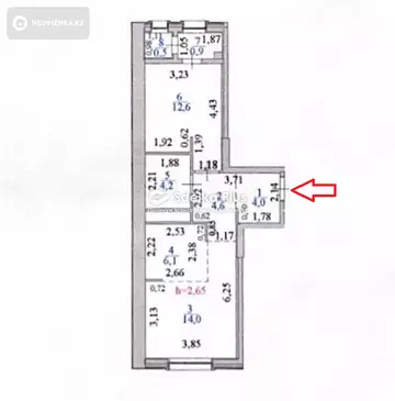 47 м², 2-комнатная квартира, этаж 12 из 20, 47 м², изображение - 7