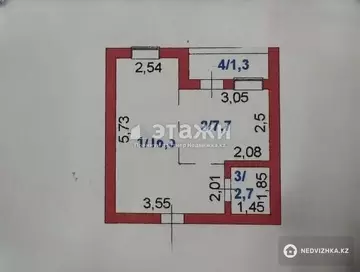 28 м², 1-комнатная квартира, этаж 2 из 5, 28 м², изображение - 7
