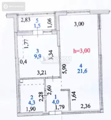 41.3 м², 1-комнатная квартира, этаж 16 из 18, 41 м², изображение - 14