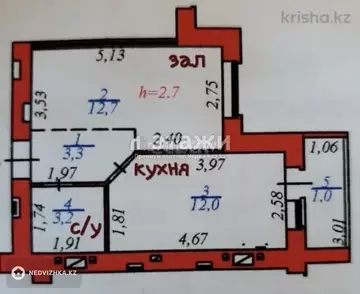 32 м², 1-комнатная квартира, этаж 7 из 13, 32 м², изображение - 16