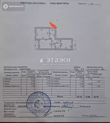 68.7 м², 2-комнатная квартира, этаж 5 из 9, 69 м², изображение - 30
