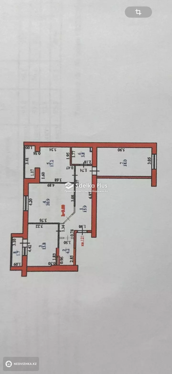 93 м², 3-комнатная квартира, этаж 2 из 10, 93 м², изображение - 1