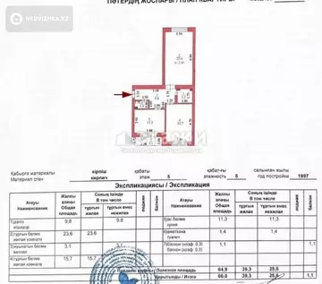 66 м², 2-комнатная квартира, этаж 5 из 5, 66 м², изображение - 14