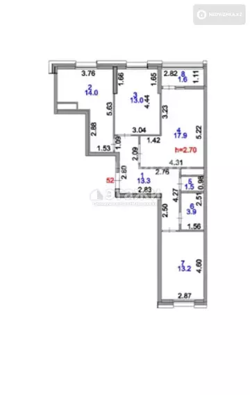 3-комнатная квартира, этаж 5 из 9, 78 м²