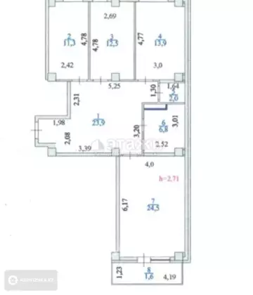 3-комнатная квартира, этаж 15 из 17, 96 м²