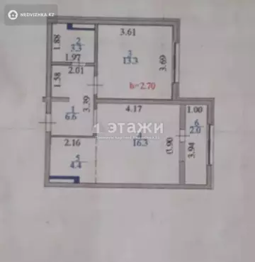 46 м², 2-комнатная квартира, этаж 2 из 13, 46 м², изображение - 9