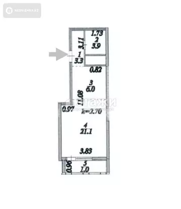1-комнатная квартира, этаж 1 из 13, 35 м²