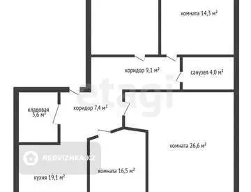 121 м², 4-комнатная квартира, этаж 5 из 9, 121 м², изображение - 13