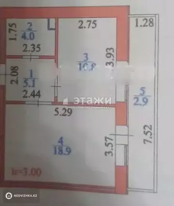 40 м², 1-комнатная квартира, этаж 9 из 9, 40 м², изображение - 4