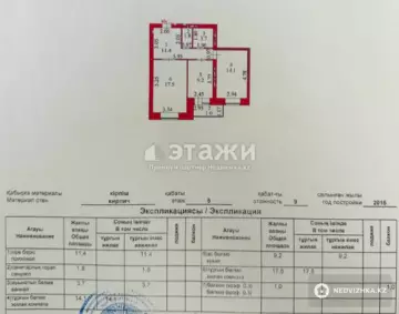 59 м², 2-комнатная квартира, этаж 5 из 9, 59 м², изображение - 24