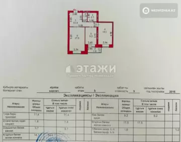 59 м², 2-комнатная квартира, этаж 5 из 9, 59 м², изображение - 34