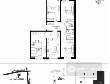 115 м², 4-комнатная квартира, этаж 10 из 12, 115 м², изображение - 7