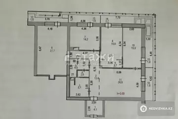 4-комнатная квартира, этаж 15 из 37, 163 м²