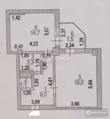 49.2 м², 1-комнатная квартира, этаж 7 из 9, 49 м², изображение - 7