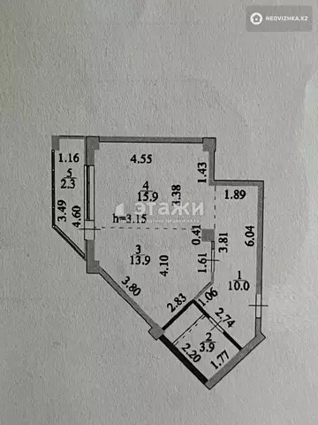 46 м², 1-комнатная квартира, этаж 10 из 12, 46 м², изображение - 11