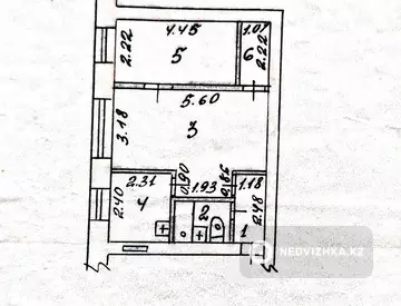 43.9 м², 2-комнатная квартира, этаж 2 из 2, 44 м², изображение - 7