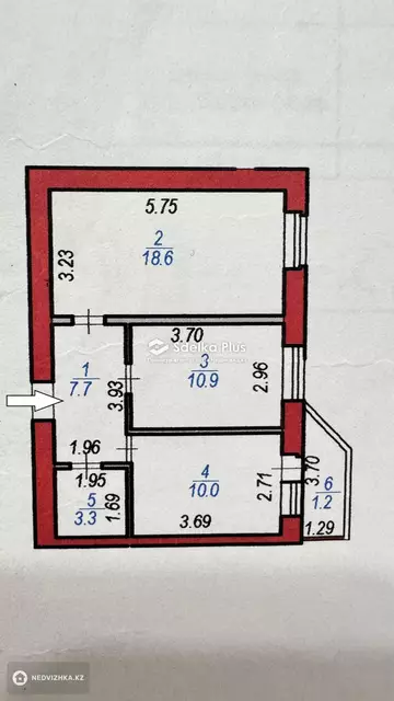 51.7 м², 2-комнатная квартира, этаж 6 из 12, 52 м², изображение - 4