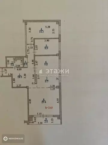 4-комнатная квартира, этаж 12 из 12, 95 м²