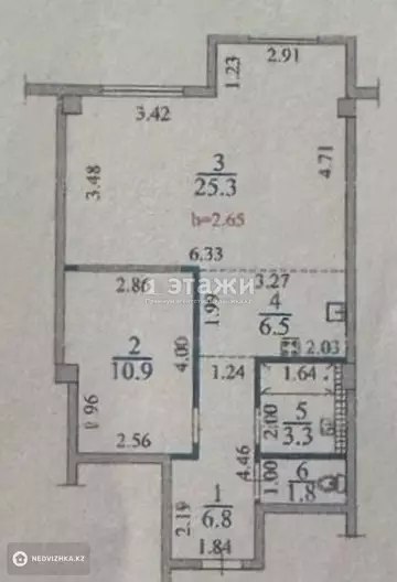 55 м², 1-комнатная квартира, этаж 1 из 10, 55 м², изображение - 10