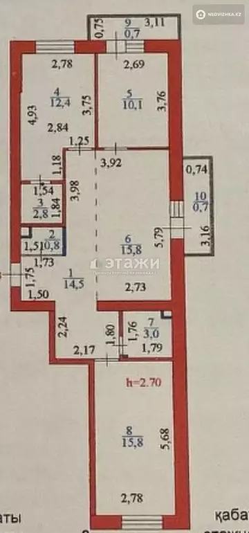 77 м², 3-комнатная квартира, этаж 9 из 10, 77 м², изображение - 16