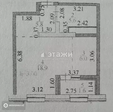 38 м², 1-комнатная квартира, этаж 4 из 14, 38 м², изображение - 12