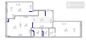 90.6 м², 2-комнатная квартира, этаж 6 из 8, 91 м², изображение - 10