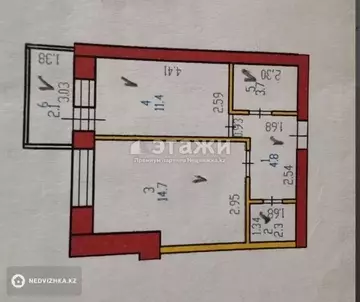 1-комнатная квартира, этаж 5 из 6, 39 м²