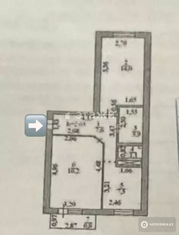 51.1 м², 2-комнатная квартира, этаж 3 из 5, 51 м², изображение - 9
